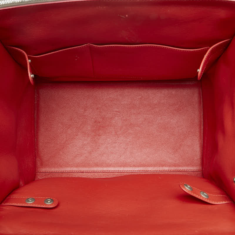 Celine Leather Suede Trapeze Handbag - Image 12