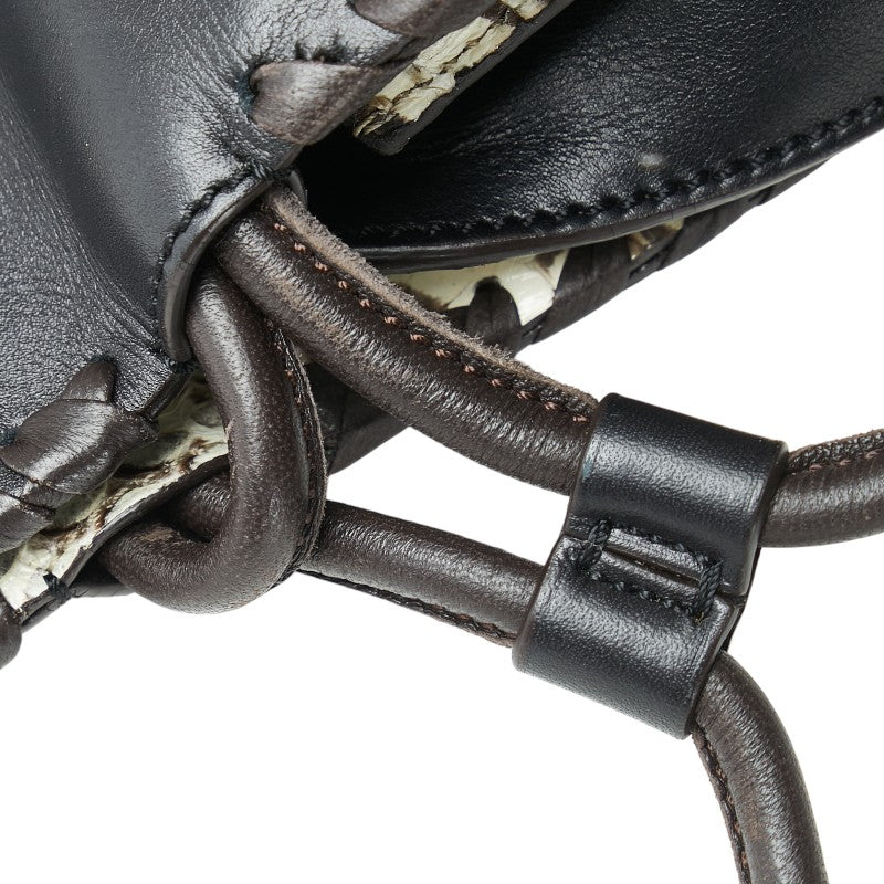 Loewe Amazona Stitch Python Leather Handbag - Image 12