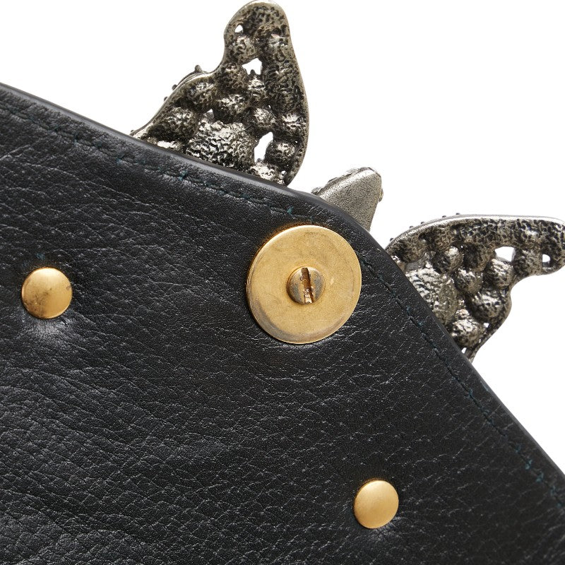 Gucci Totem Butterfly Shearling Leather Shoulder Bag - Image 16