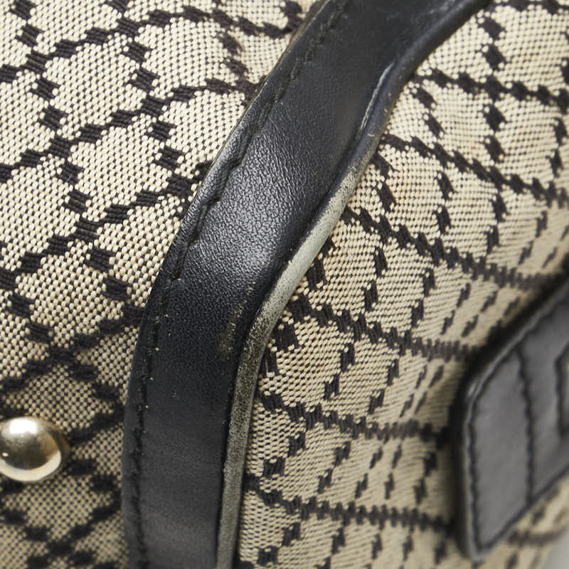 Gucci Diamante Canvas Leather Boston Bag - Image 11