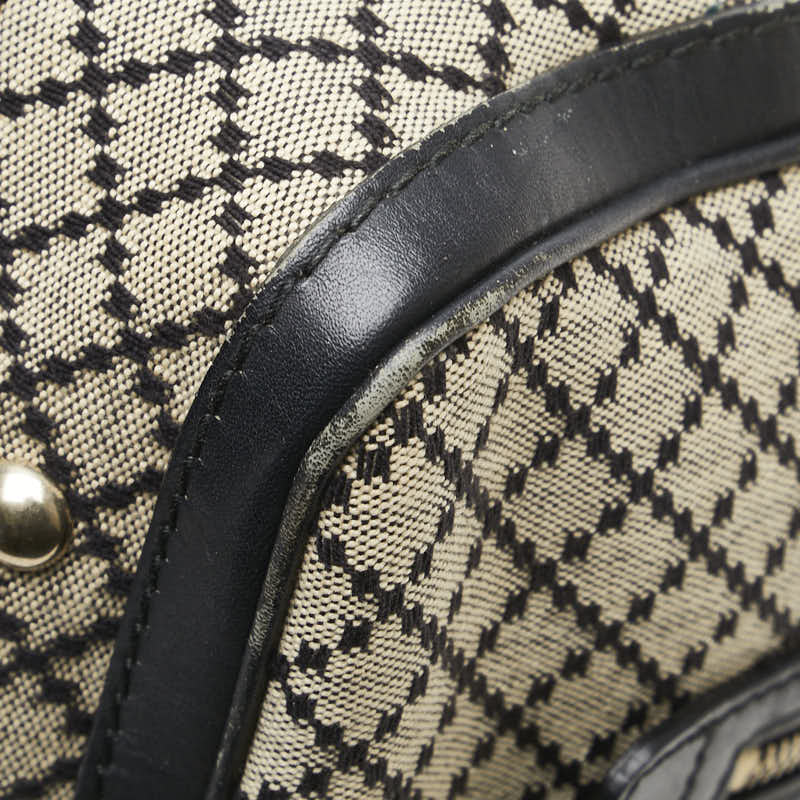 Gucci Diamante Canvas Leather Boston Bag - Image 13