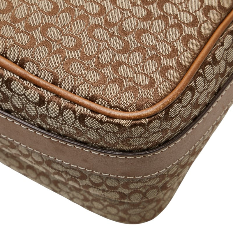 Coach Mini Signature Canvas Leather Shoulder Bag - Image 11