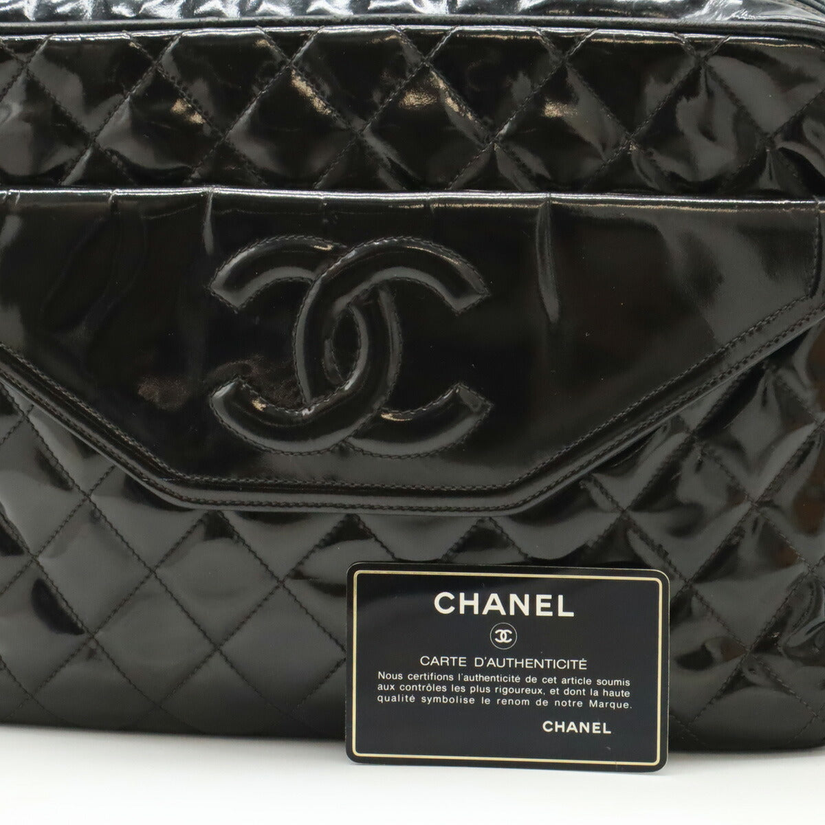 Chanel Matelasse Patent Leather Shoulder Bag - Image 9