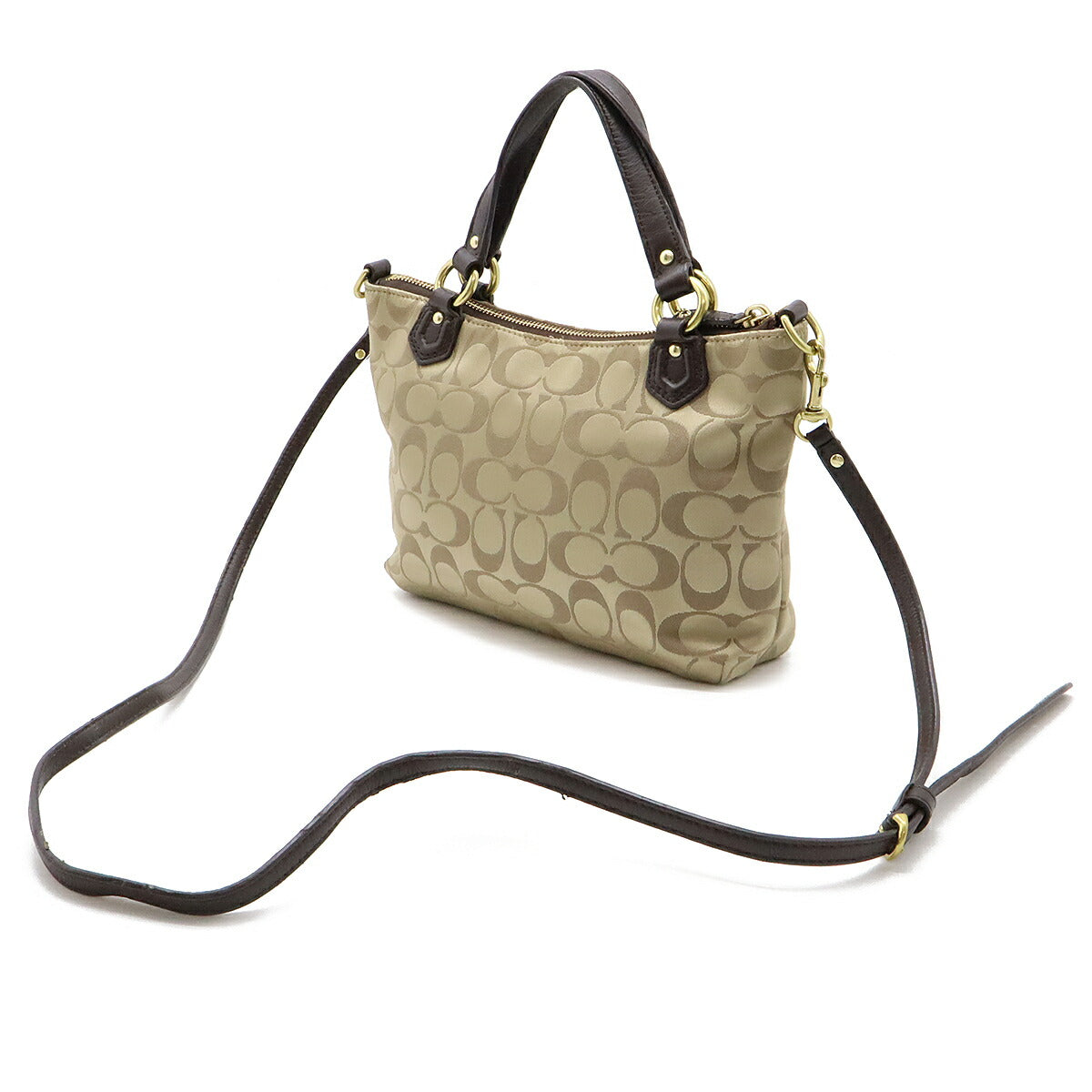 Coach Satin Canvas Signature 2way Handbag - Image 2