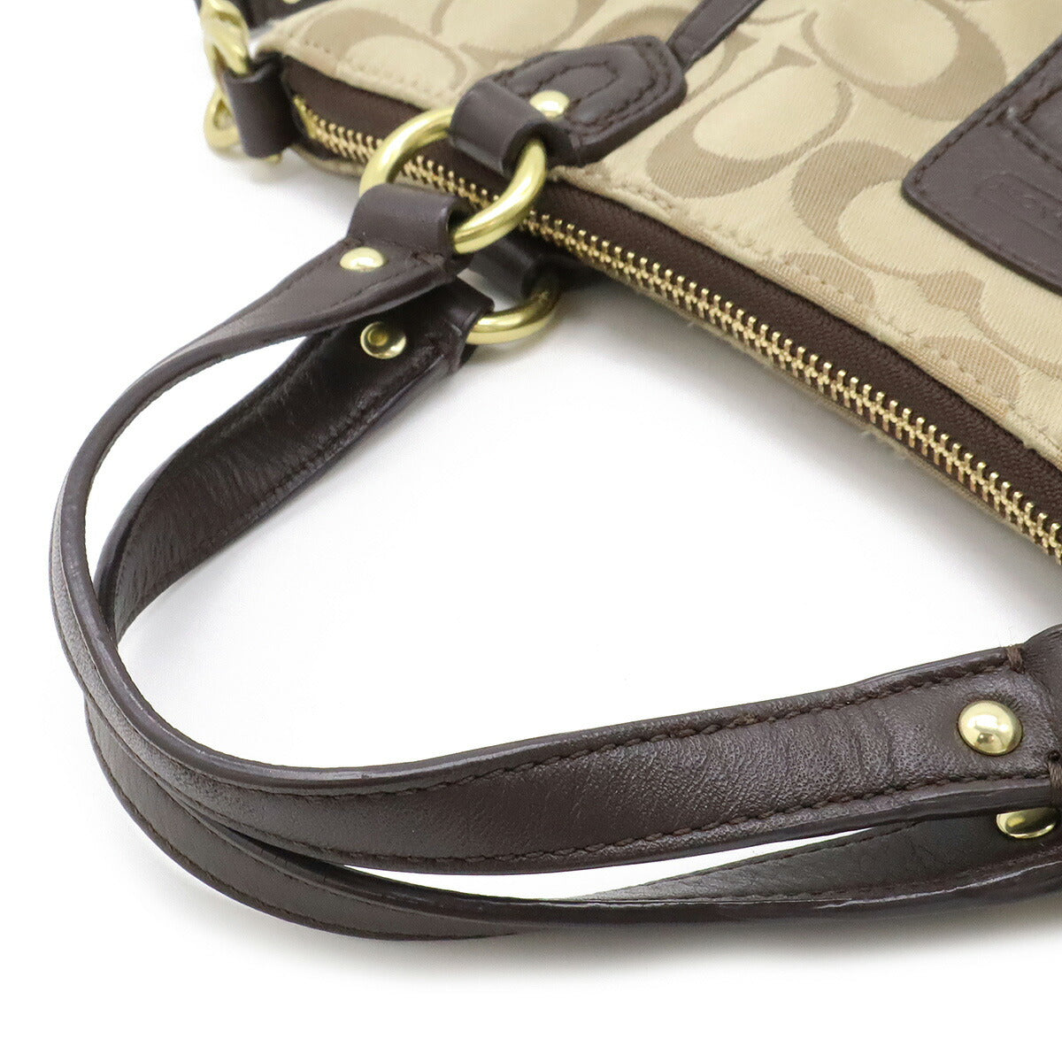 Coach Satin Canvas Signature 2way Handbag - Image 4