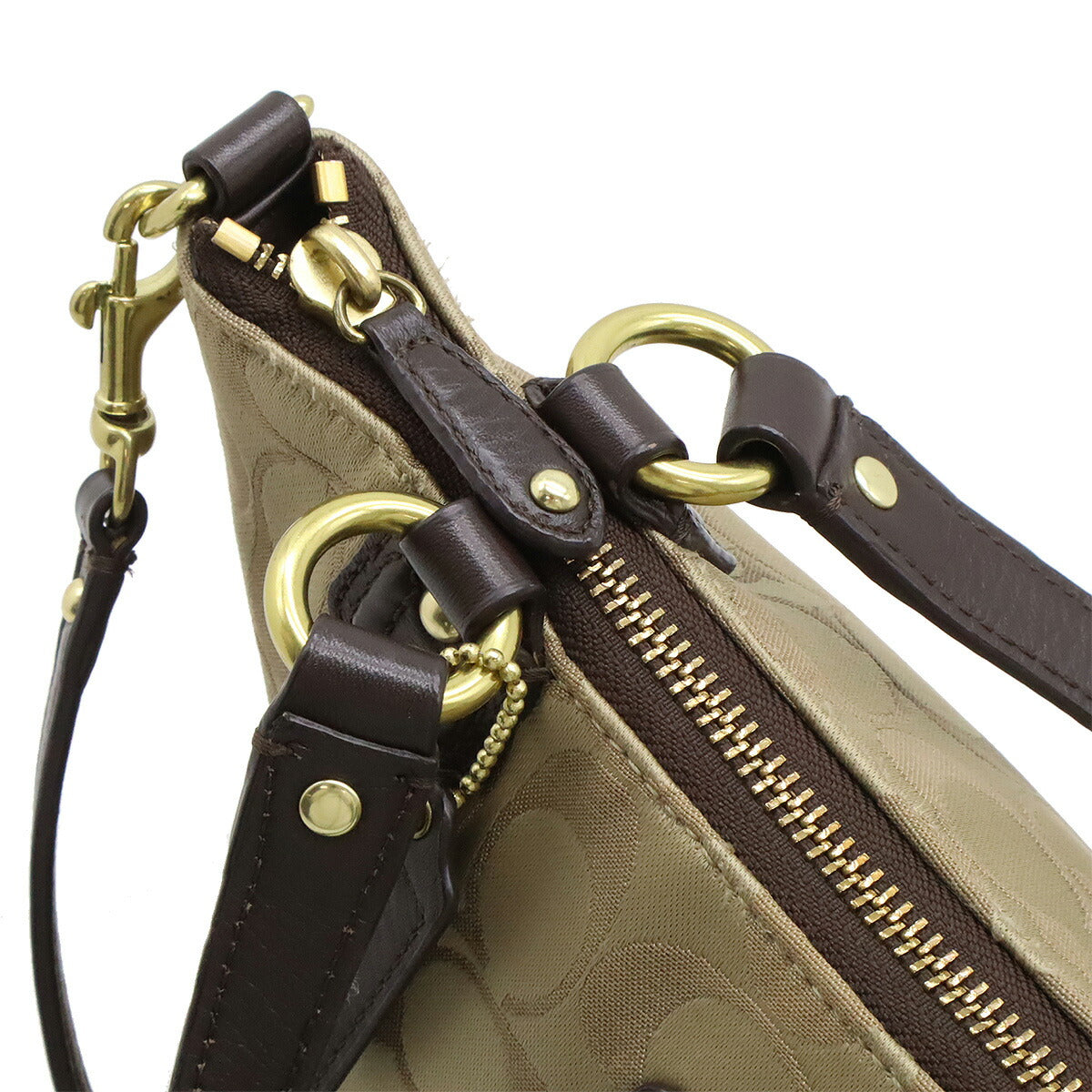 Coach Satin Canvas Signature 2way Handbag - Image 5