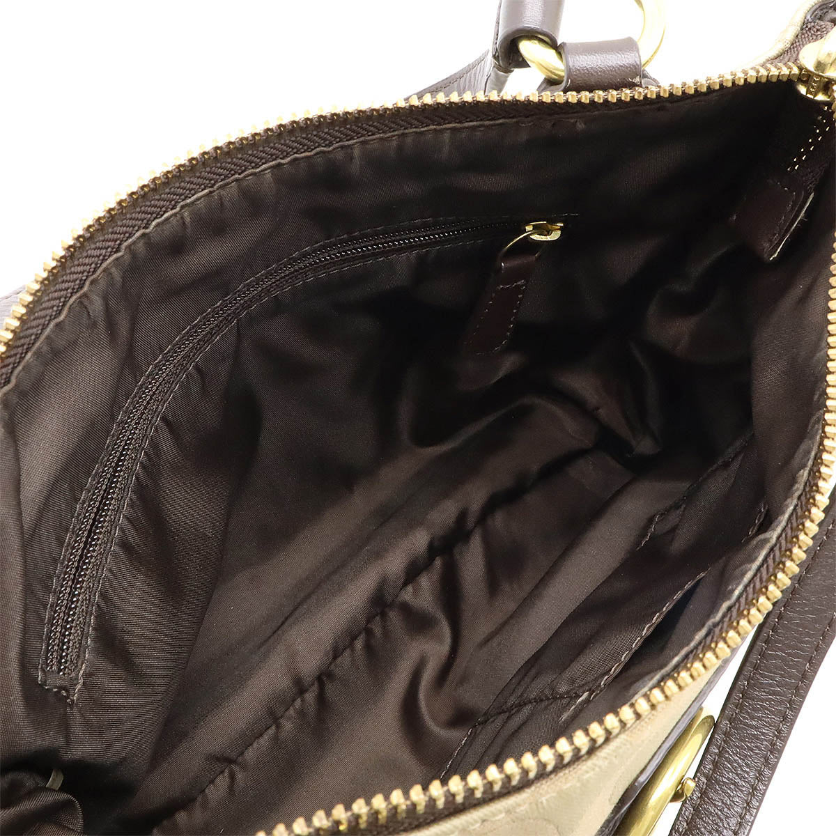 Coach Satin Canvas Signature 2way Handbag - Image 6