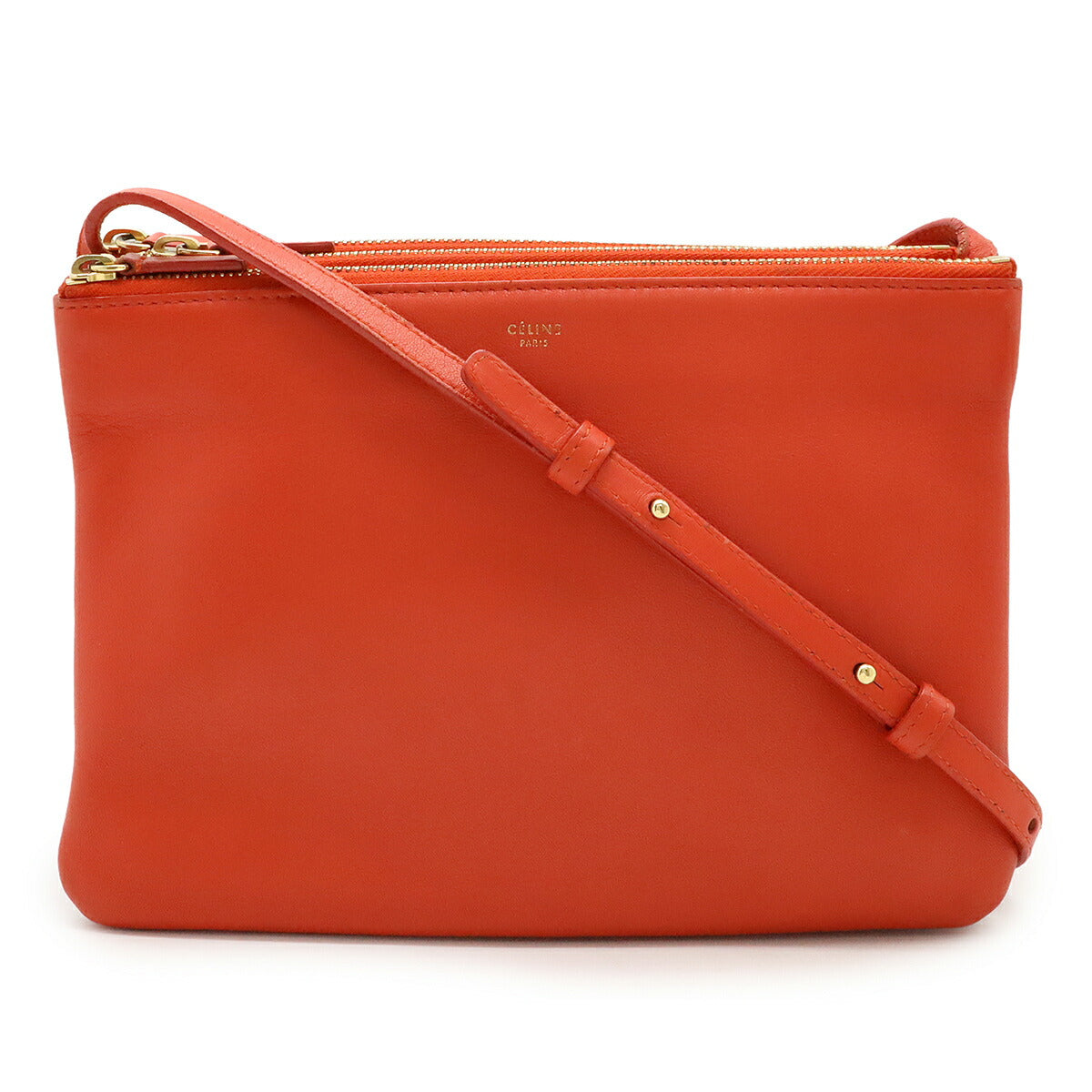 Celine Trio Leather Shoulder Bag - Image 10