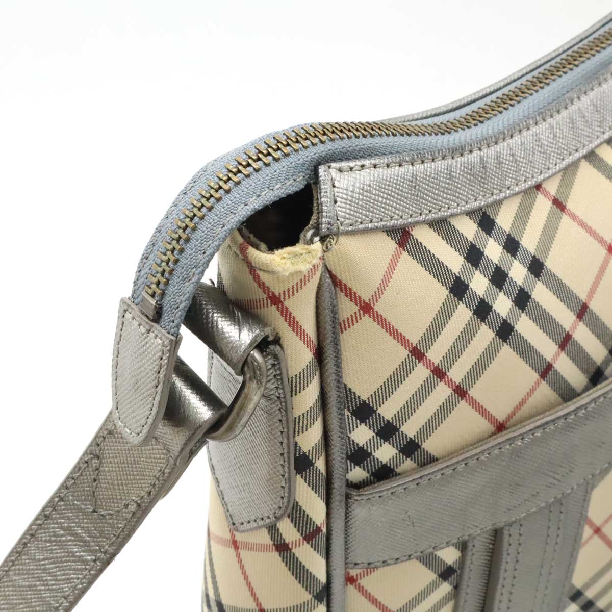 Burberry Nova Check Canvas Shoulder Bag - Image 4