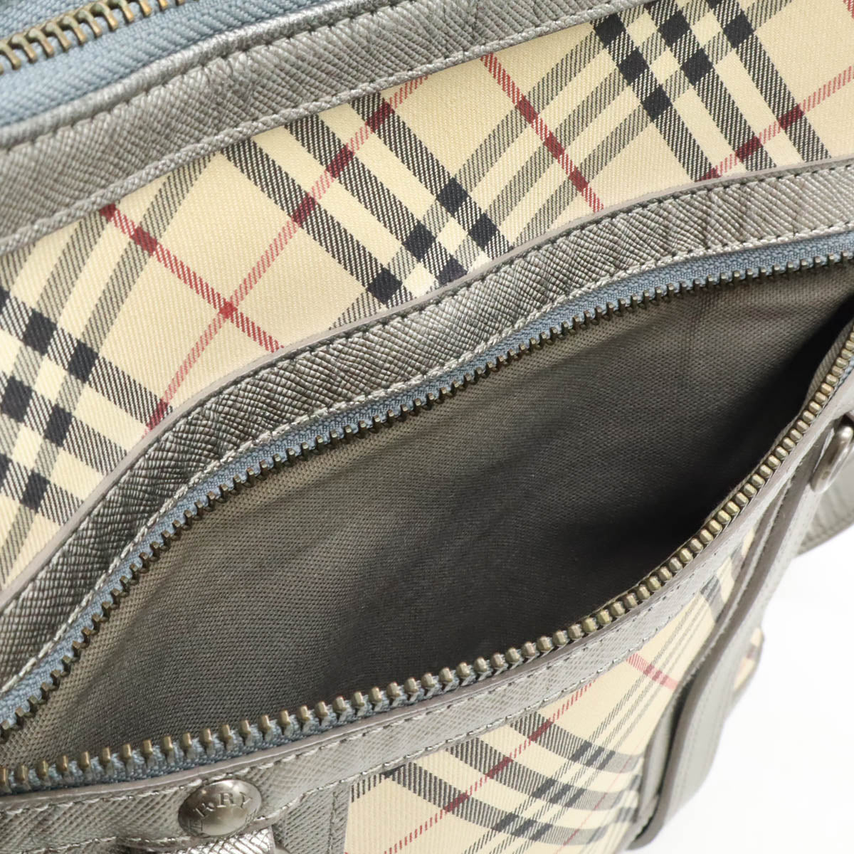 Burberry Nova Check Canvas Shoulder Bag - Image 9