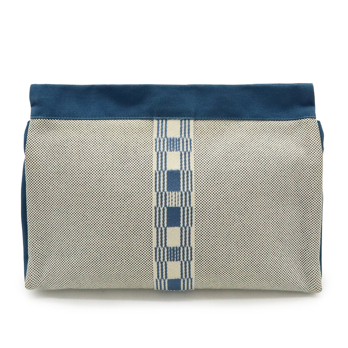 Hermes Jimetou GM Canvas Clutch Bag