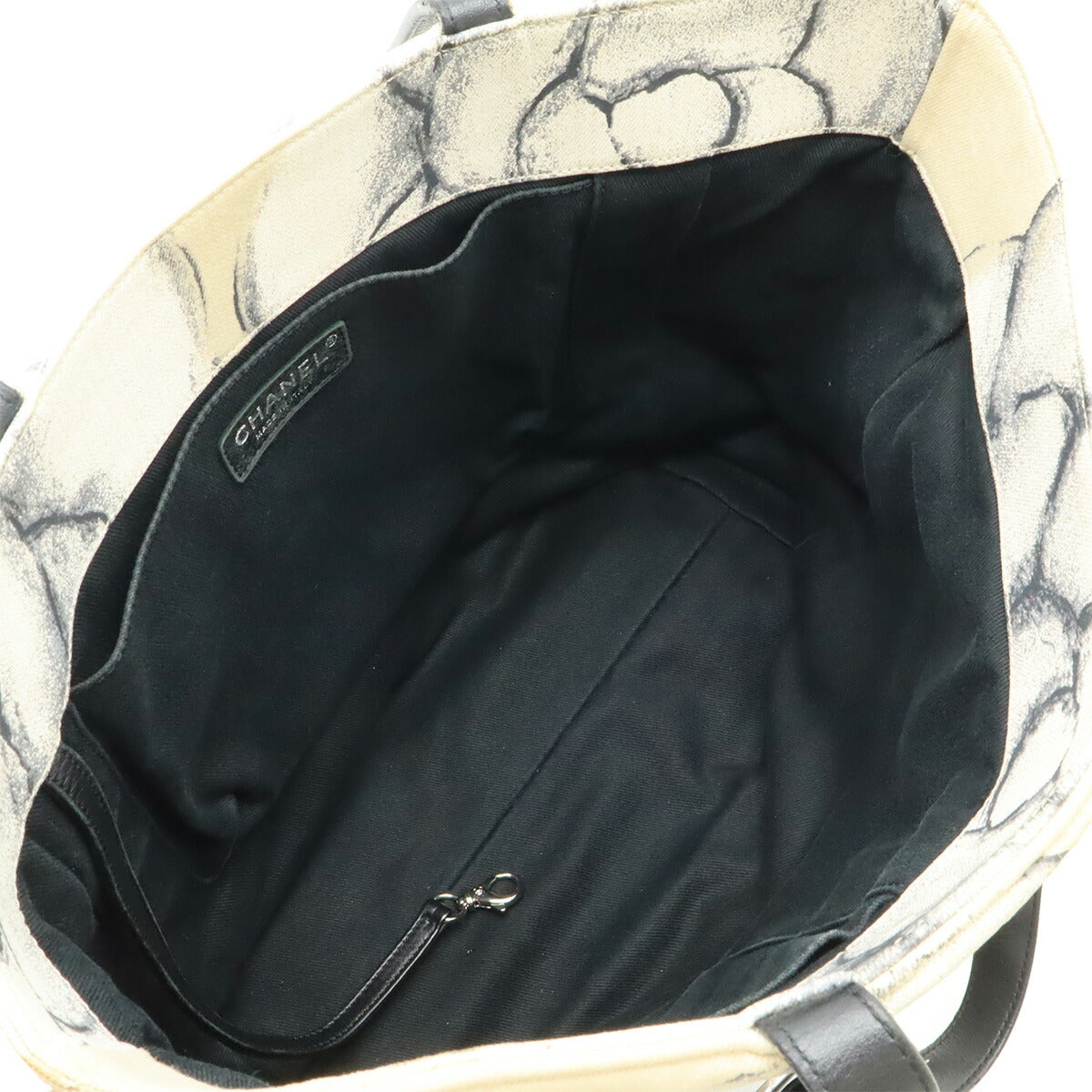 Chanel Camellia Canvas Leather 2way Bag - Image 5