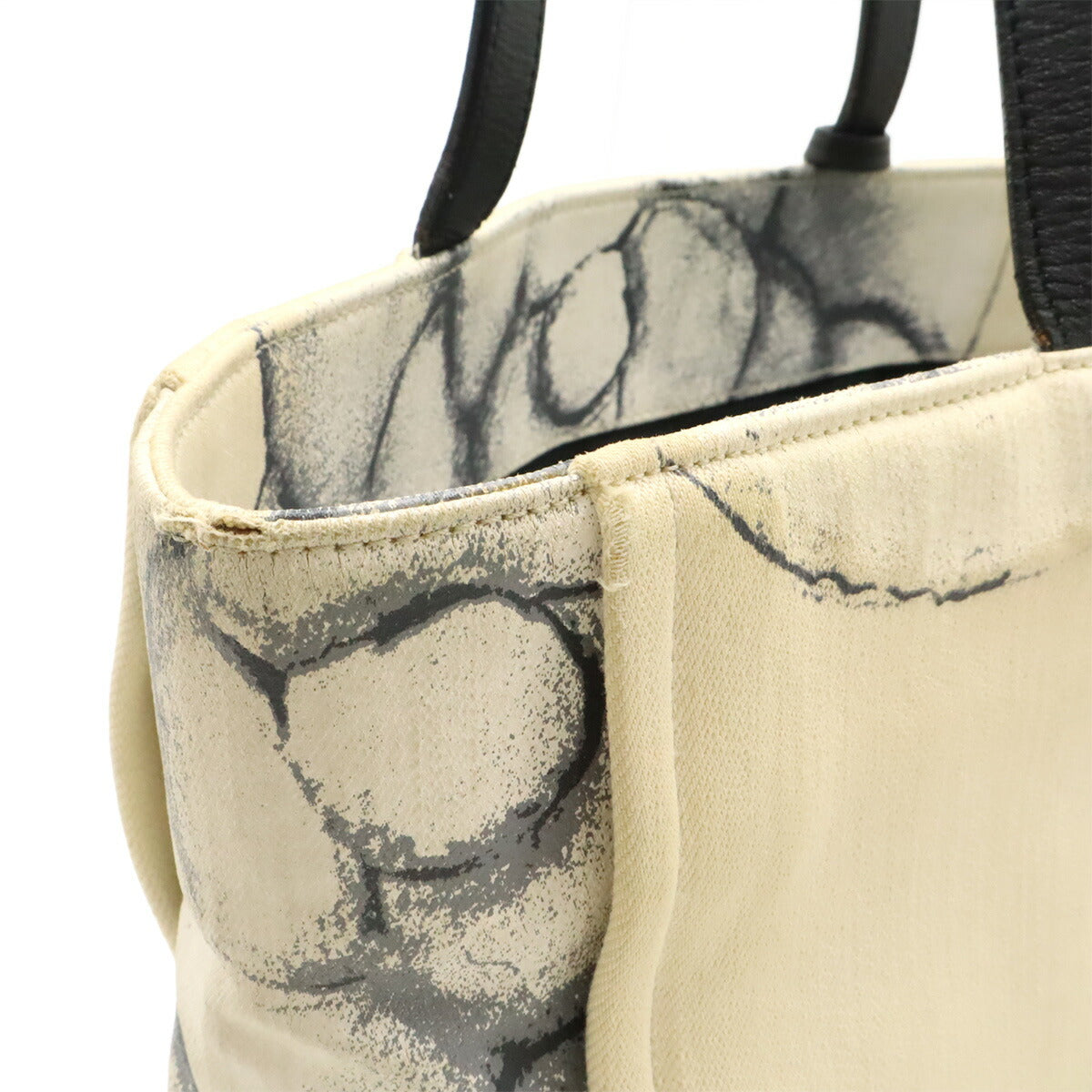 Chanel Camellia Canvas Leather 2way Bag - Image 6