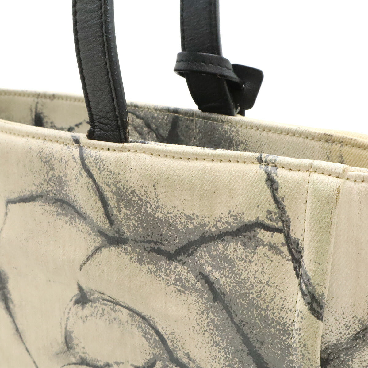 Chanel Camellia Canvas Leather 2way Bag - Image 7