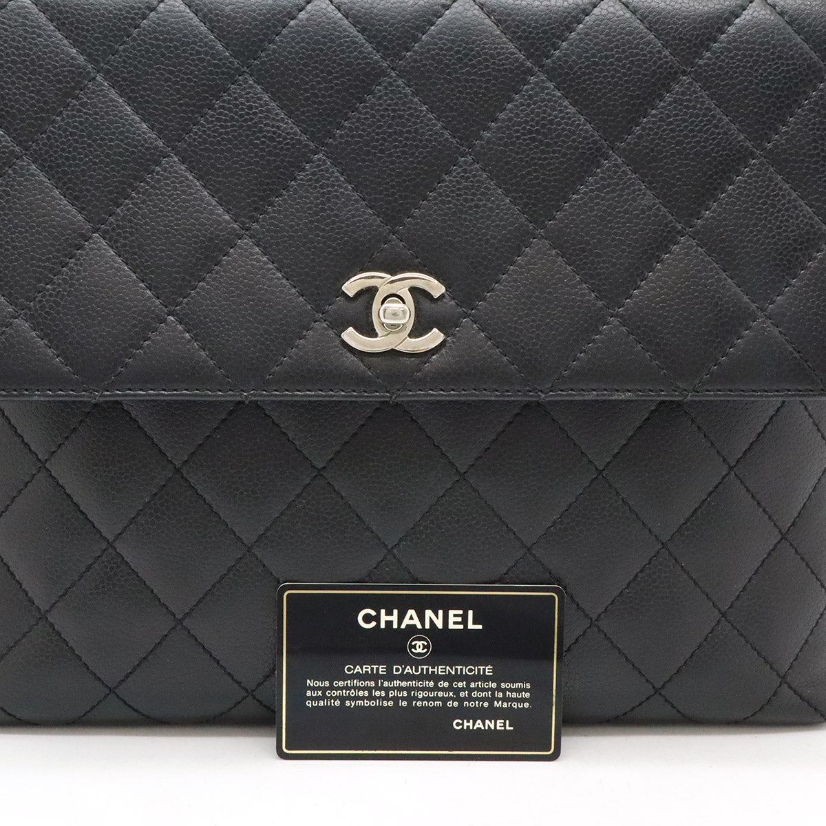 Chanel Matelasse Caviar Leather Handbag - Image 18