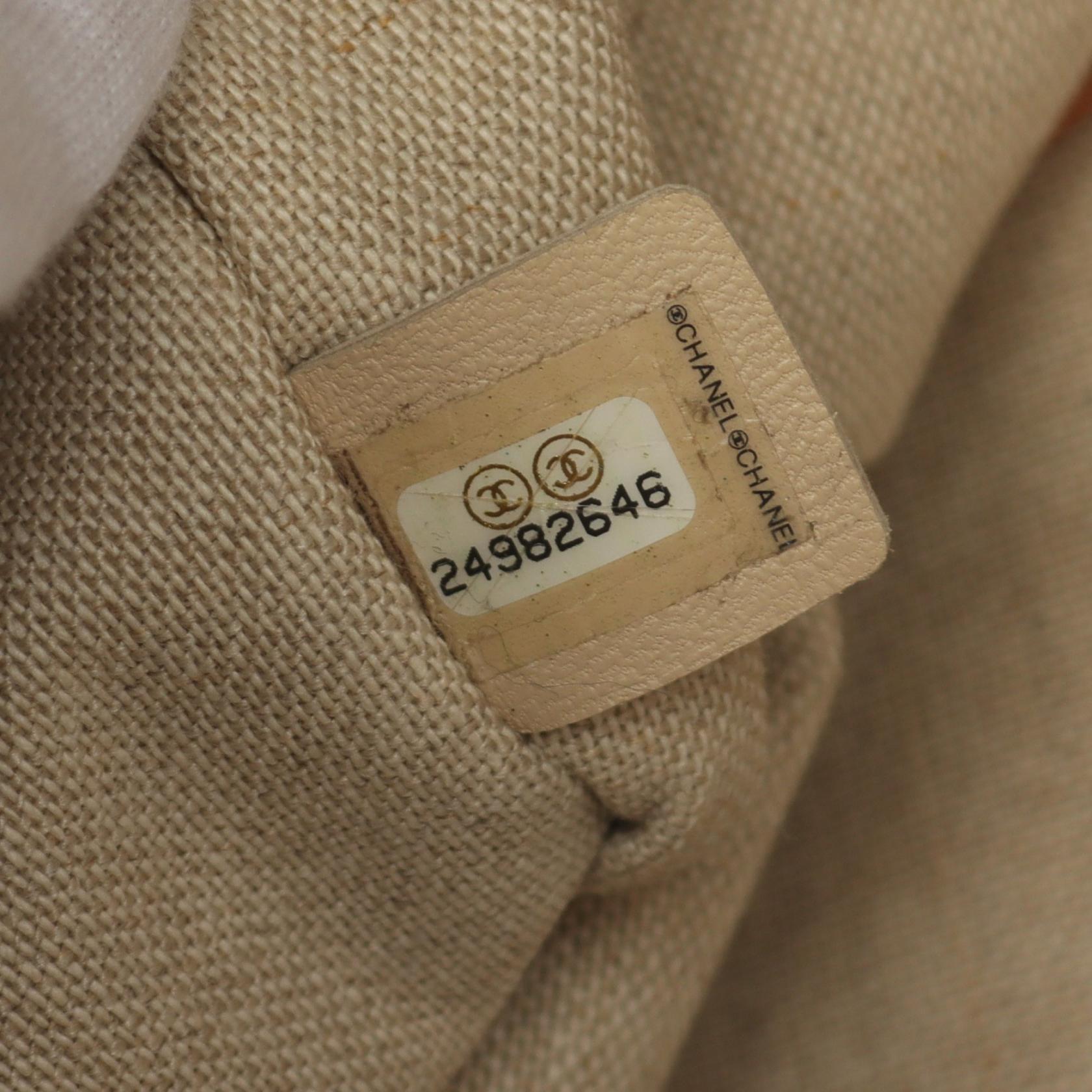 Chanel Coco Mark Canvas Leather Tote Bag - Image 5