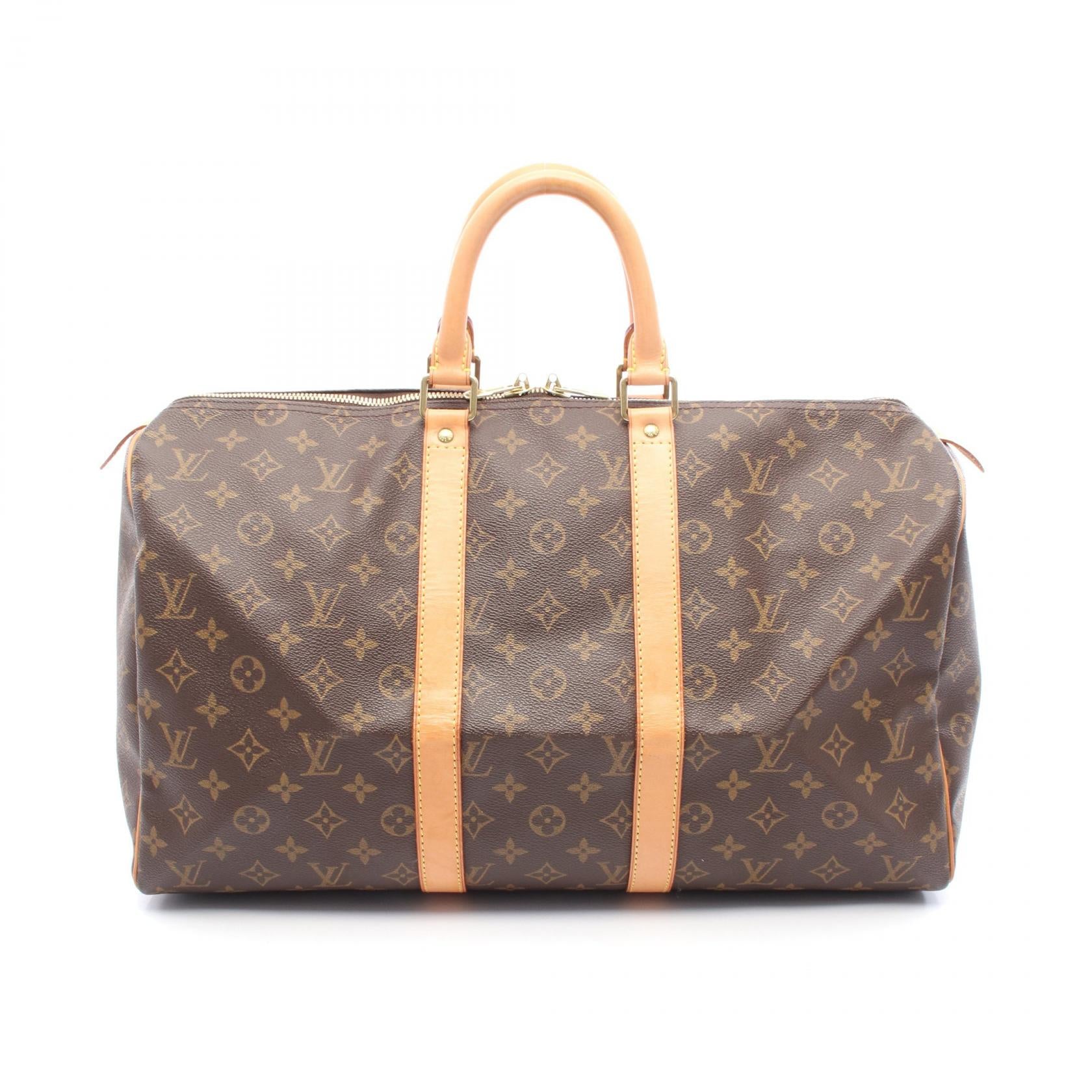 Louis Vuitton Keepall 45 Monogram Coated Canvas Boston Bag