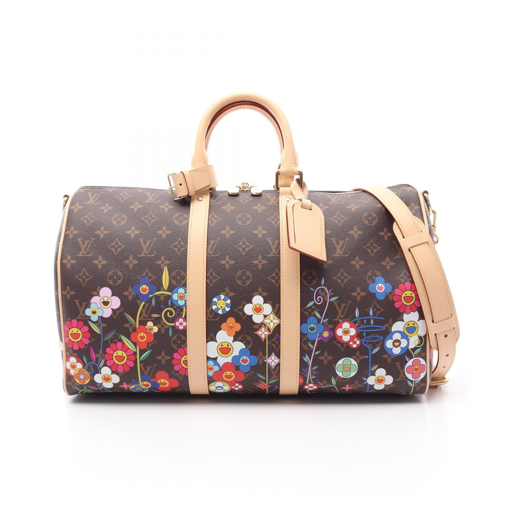 Louis Vuitton Keepall Bandouliere 45 Monogram Coated Canvas Boston Bag