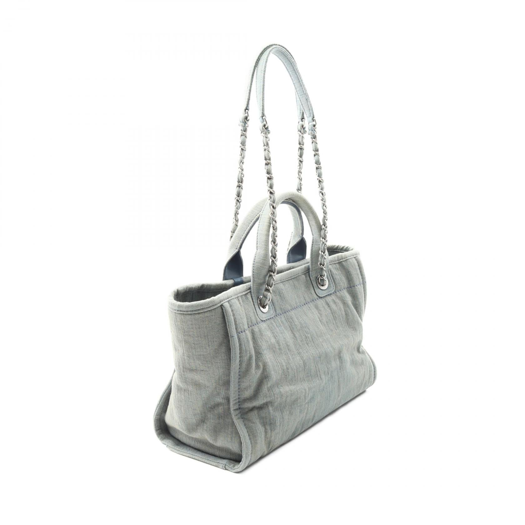 Chanel Deauville Denim Tote Bag - Image 2