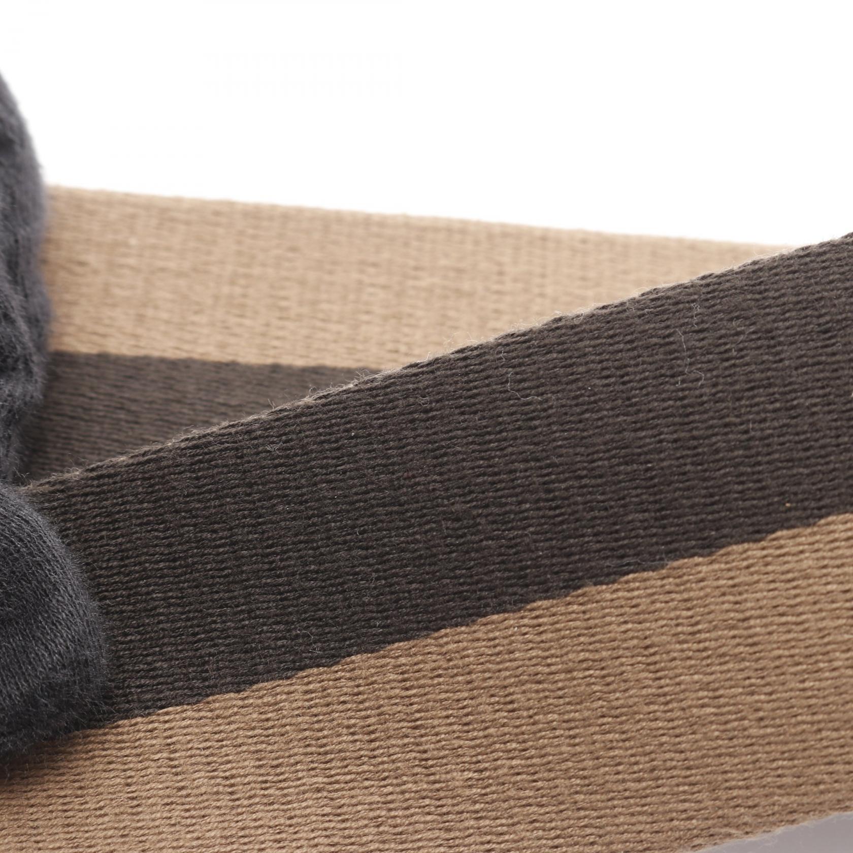 Fendi FLAT BAGUETTE Leather Canvas Shoulder Bag - Image 9