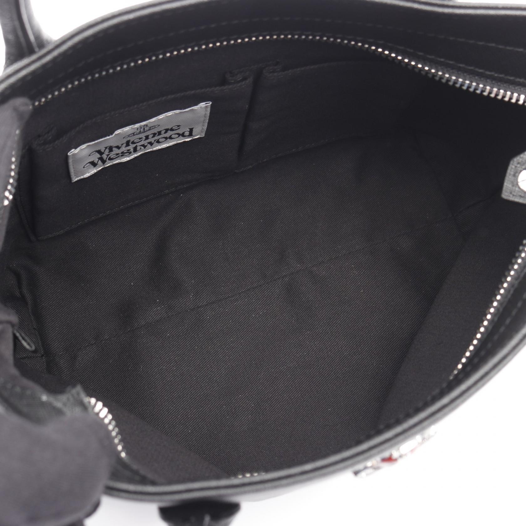 Vivienne Westwood MINI TOTE SAFFIANO 3 SPEC Leather Tote Bag - Image 3