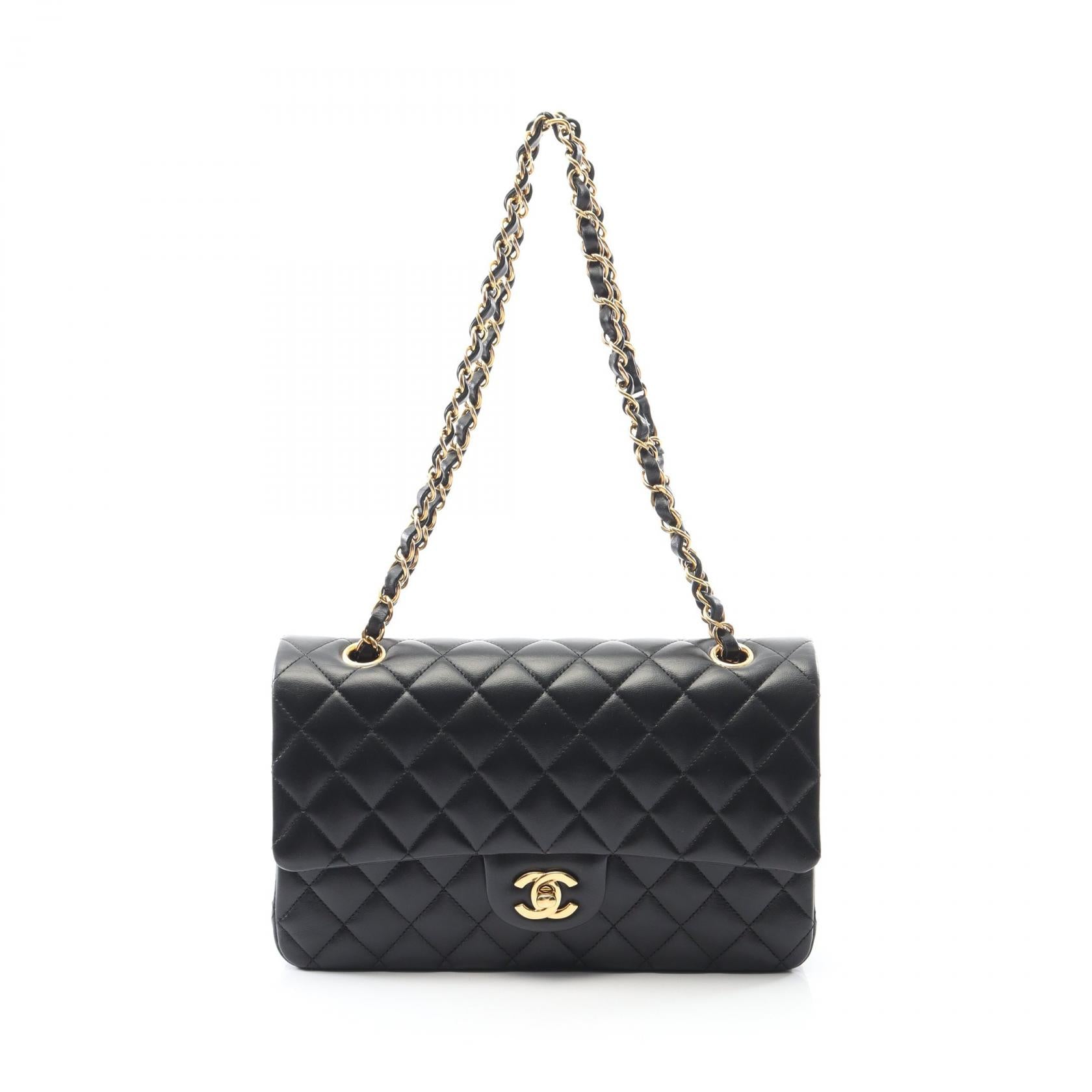 Chanel Matelasse Lambskin Double Flap Shoulder Bag
