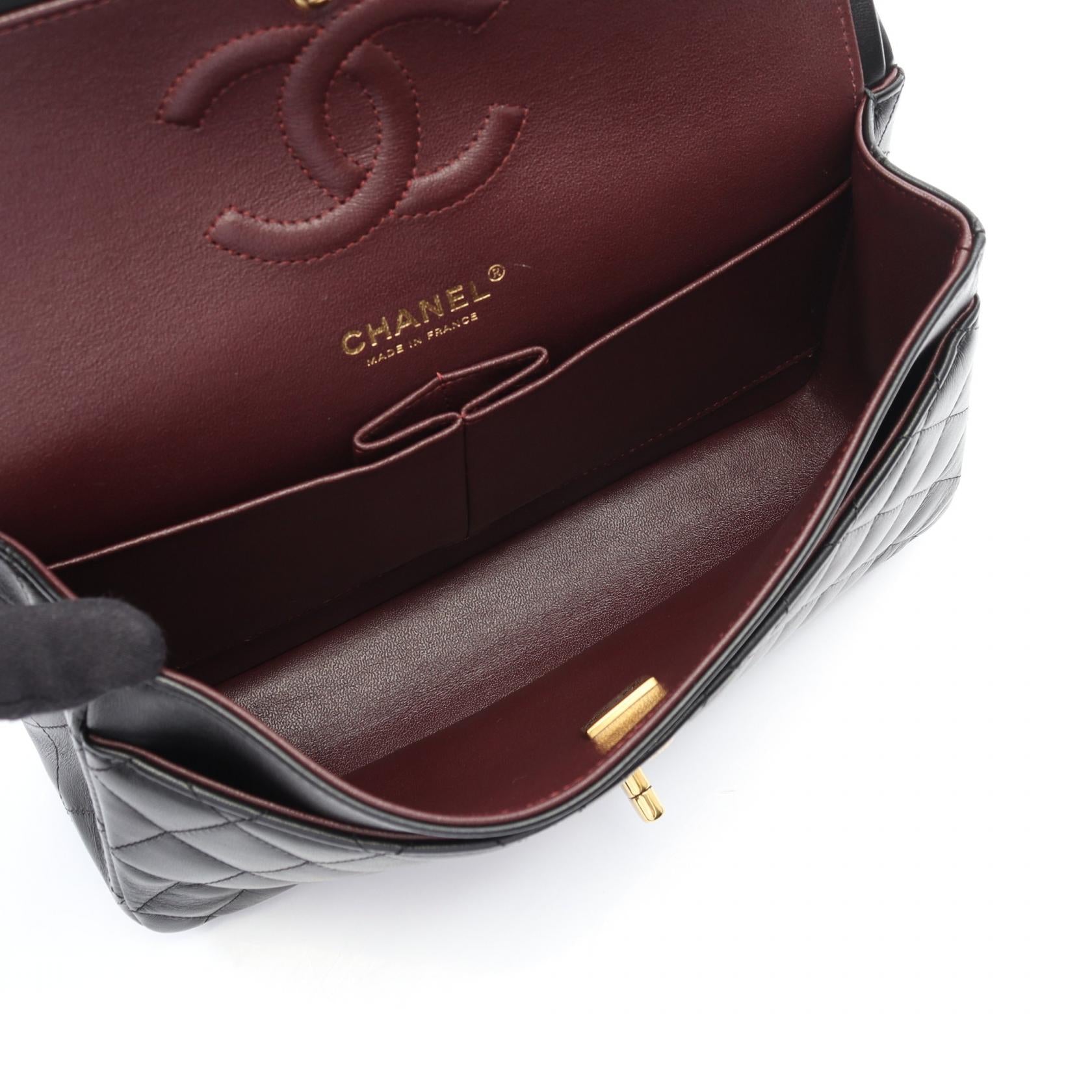 Chanel Matelasse Lambskin Double Flap Shoulder Bag - Image 3