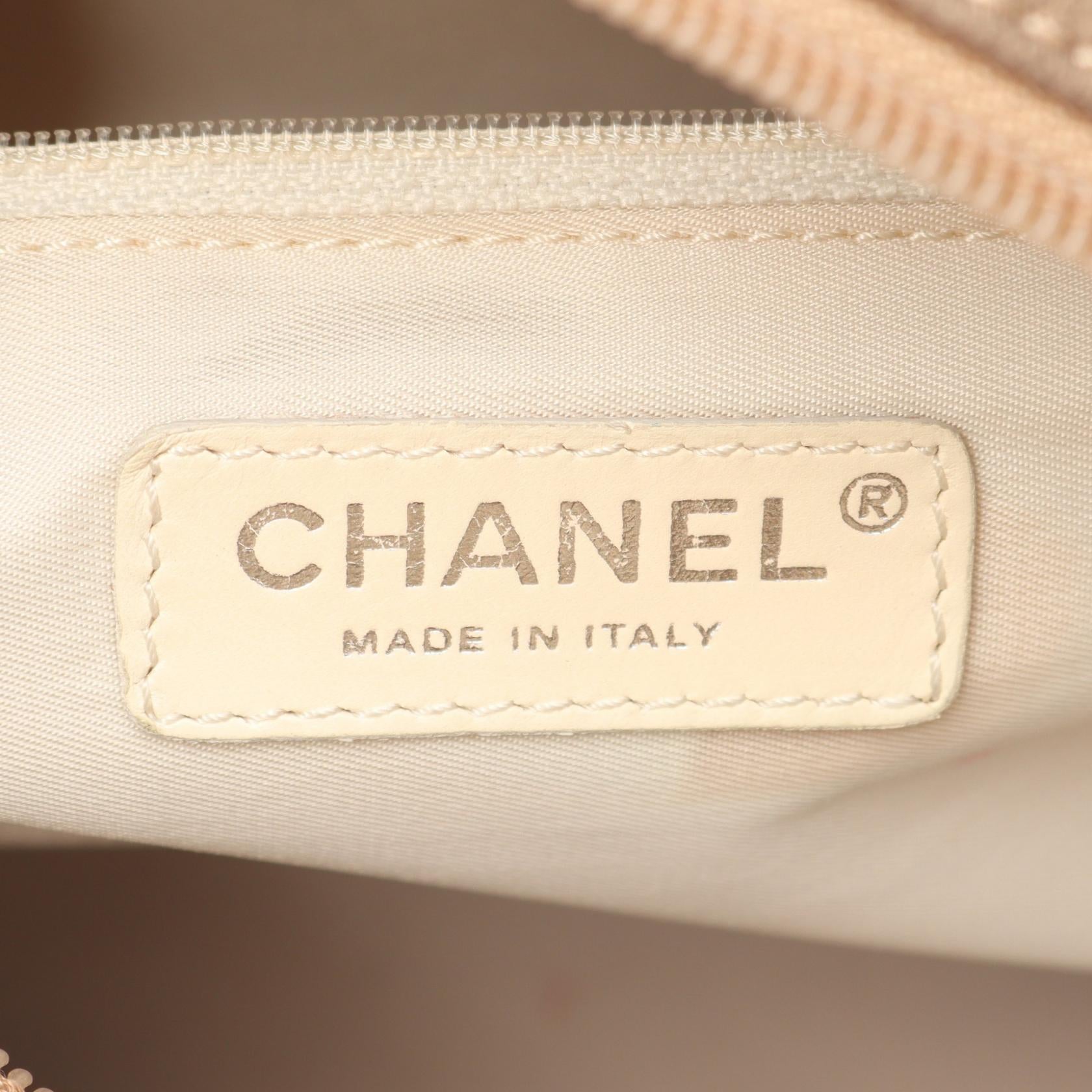 Chanel Paris Biarritz PM PVC Coated Canvas Leather Tote Bag - Image 4