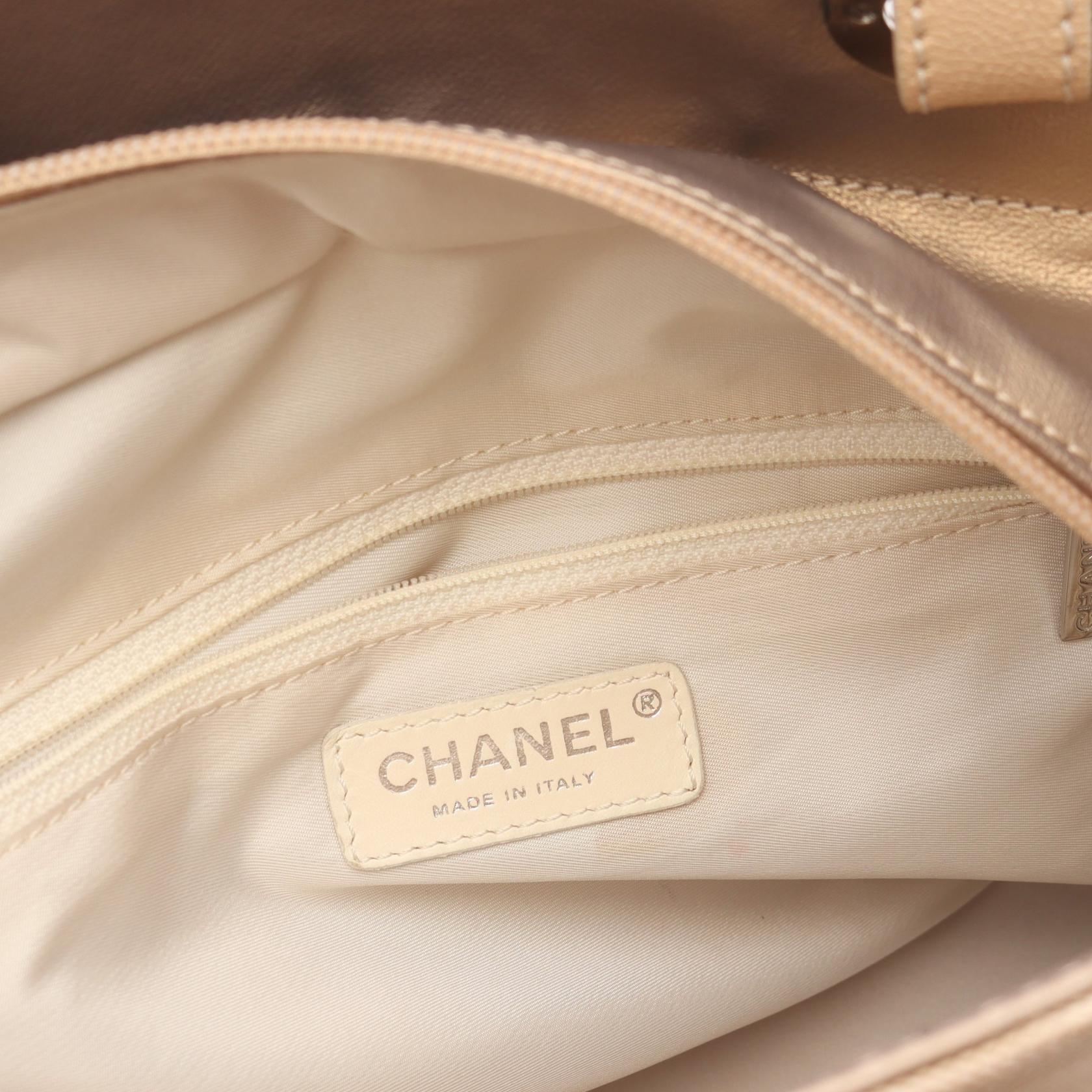 Chanel Paris Biarritz PM PVC Coated Canvas Leather Tote Bag - Image 7