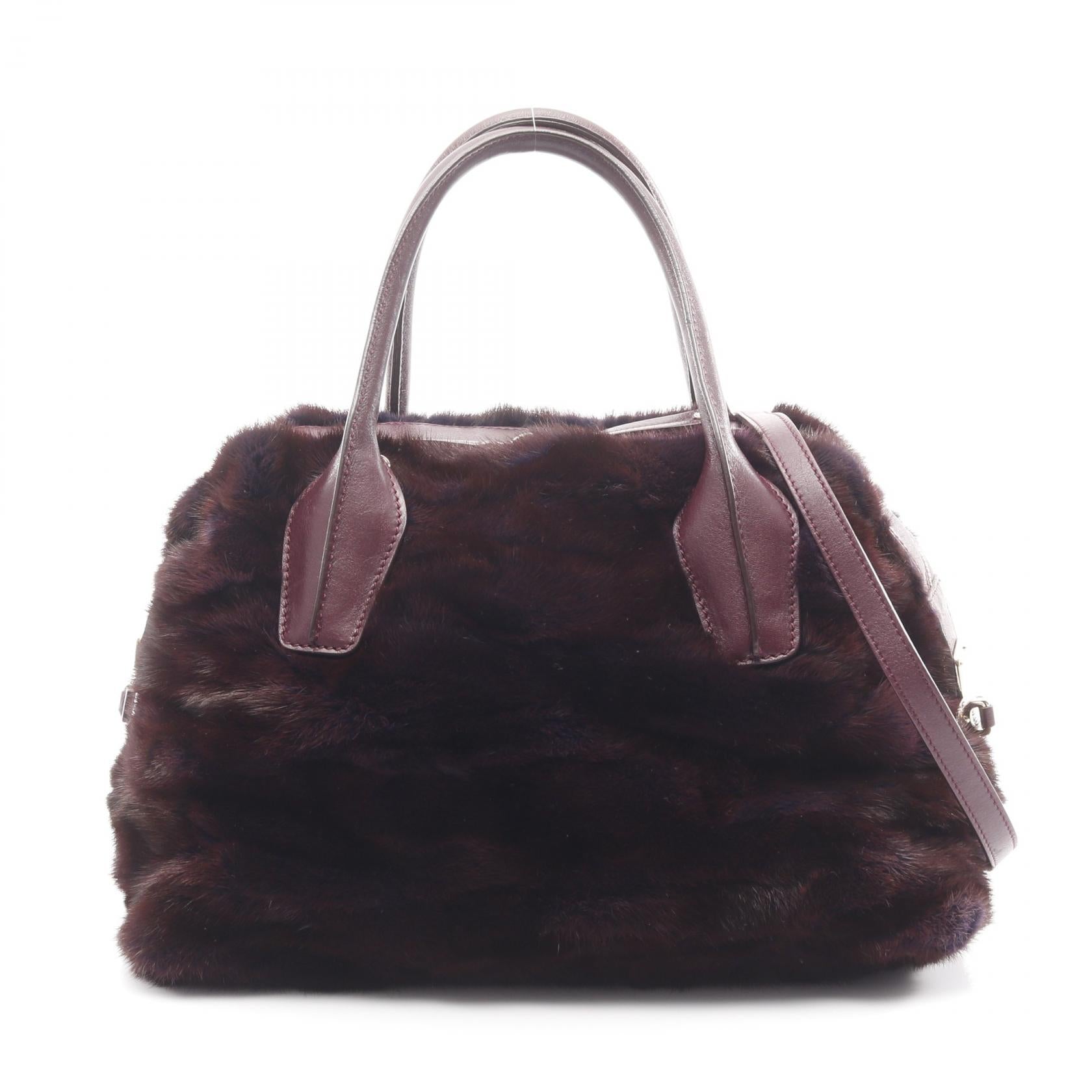 Tod's Leather Fur 2way Handbag
