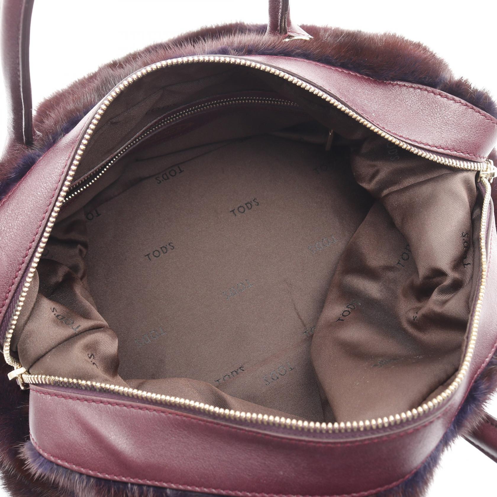 Tod's Leather Fur 2way Handbag - Image 3