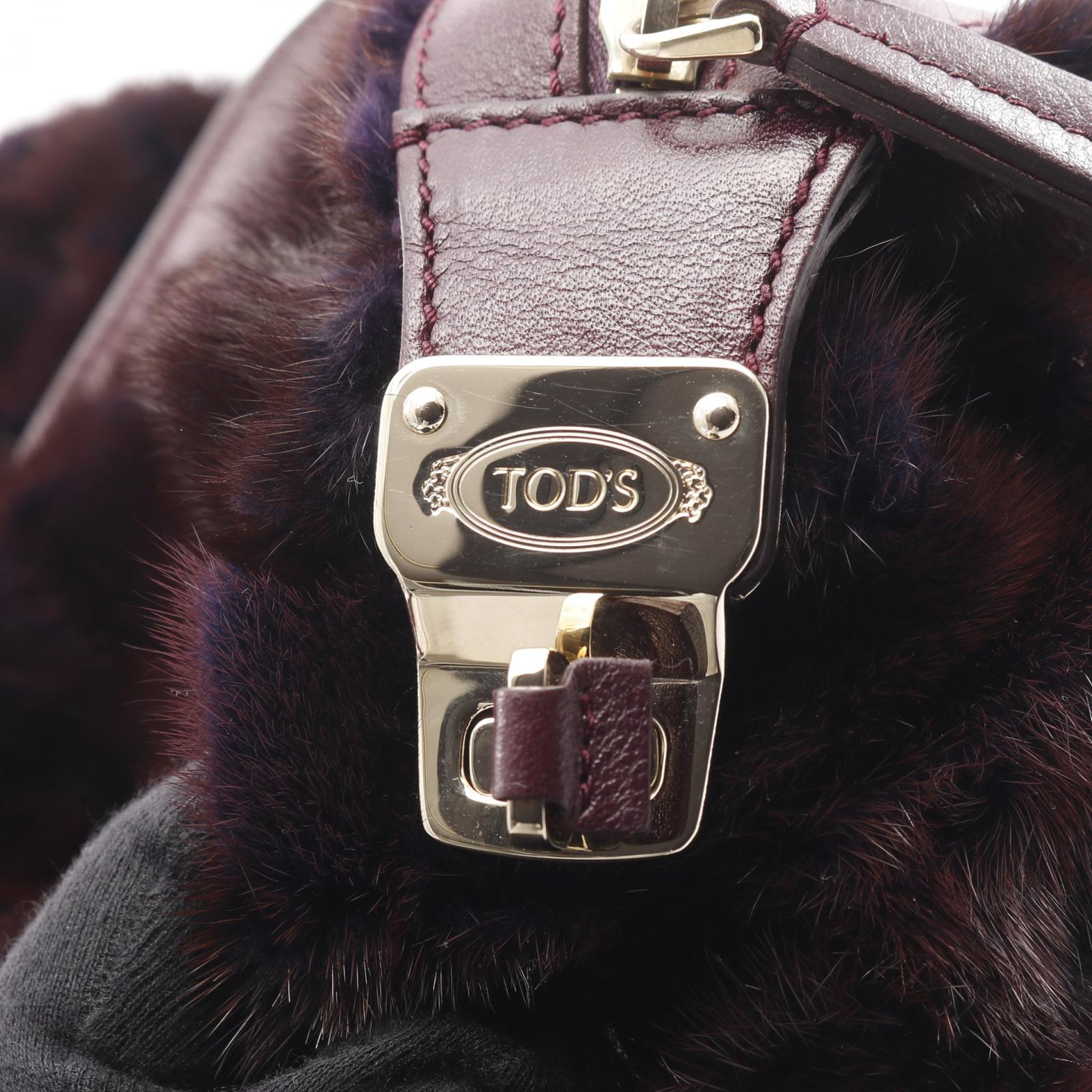 Tod's Leather Fur 2way Handbag - Image 6
