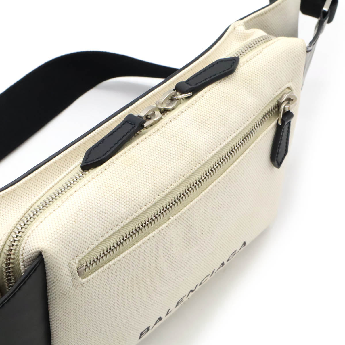 Balenciaga Canvas/Leather Body Bag Waist Bag 433625 - Image 4