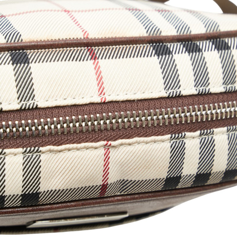 Burberry Nova Check Canvas Leather Shoulder Bag - Image 11
