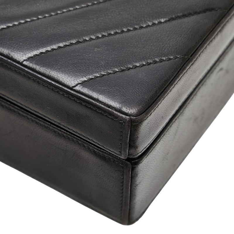 Chanel Chevron V Stitch Lambskin Shoulder Bag - Image 11