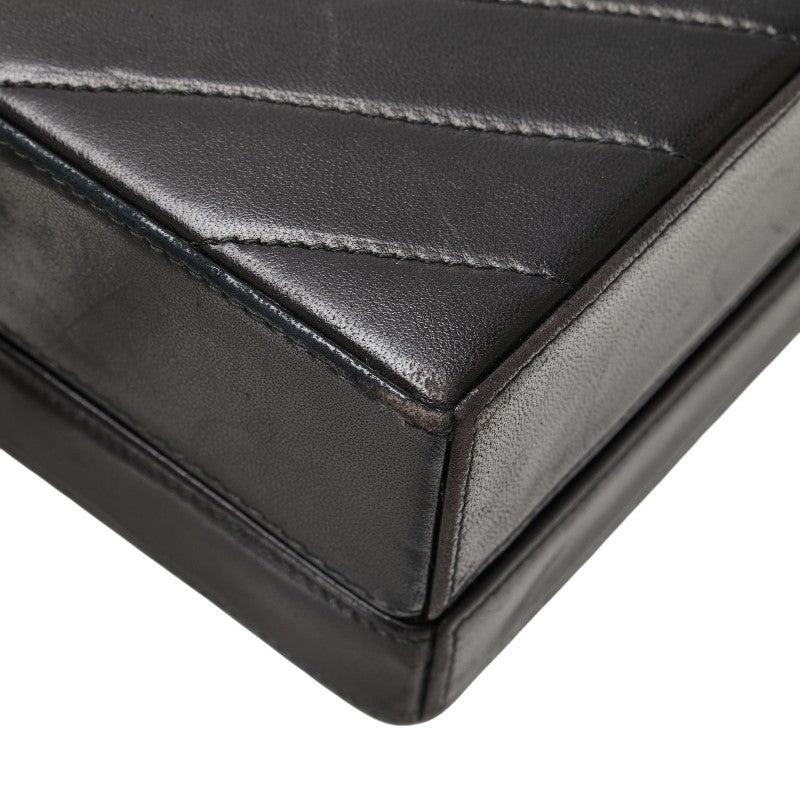 Chanel Chevron V Stitch Lambskin Shoulder Bag - Image 13