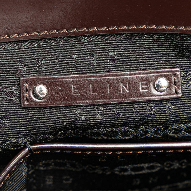 Celine Boogie Bag C Macadam Canvas Leather Handbag - Image 11
