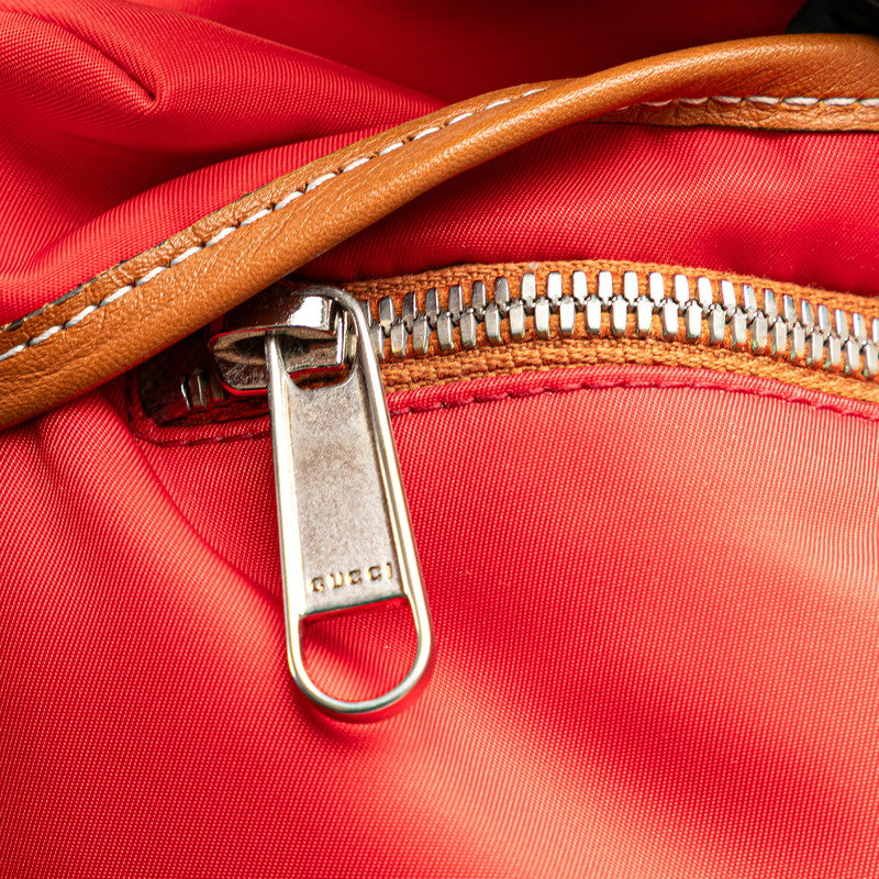 Gucci Interlocking G Nylon Leather Backpack - Image 12