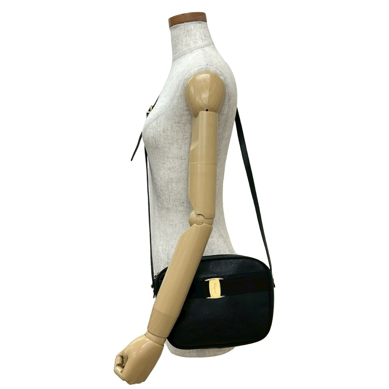 Salvatore Ferragamo Leather Shoulder Bag - Image 3