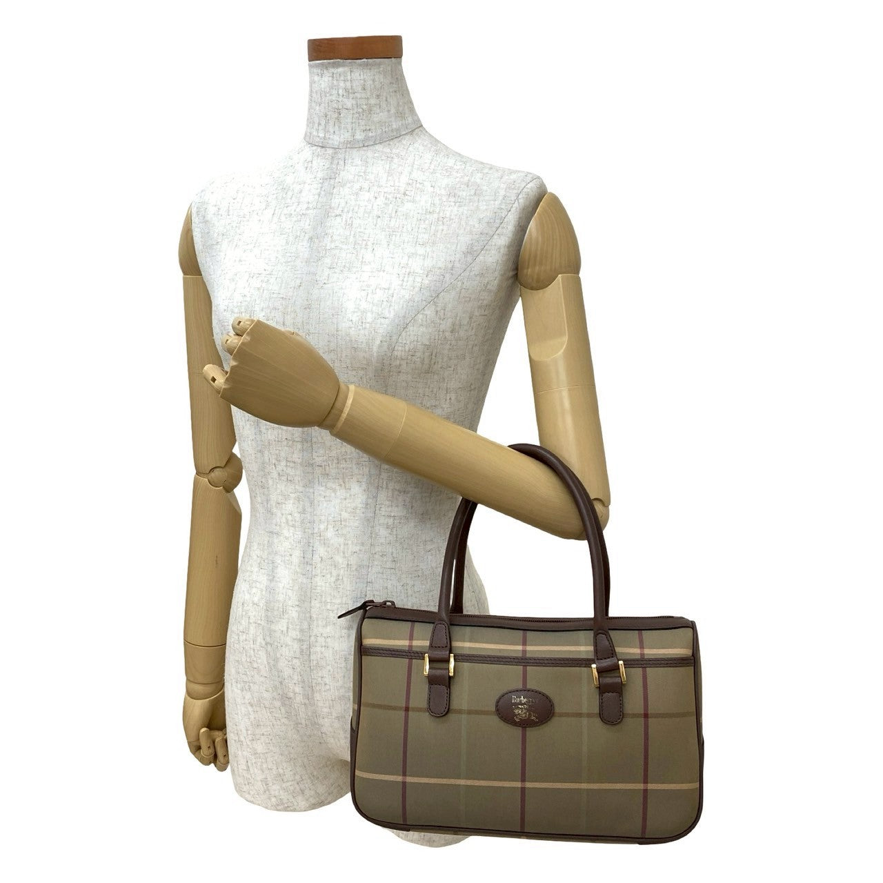 Burberrys Canvas Leather Handbag