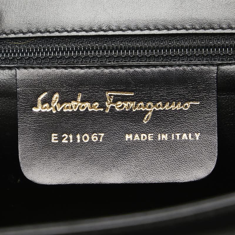Salvatore Ferragamo Gancini Leather Shoulder Bag - Image 14