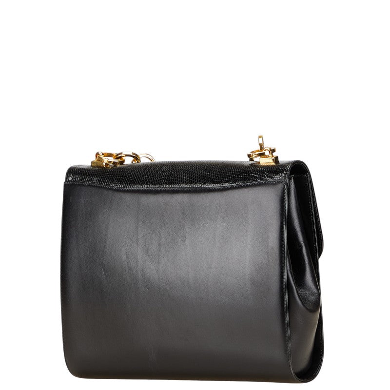 Salvatore Ferragamo Gancini Leather Shoulder Bag - Image 16
