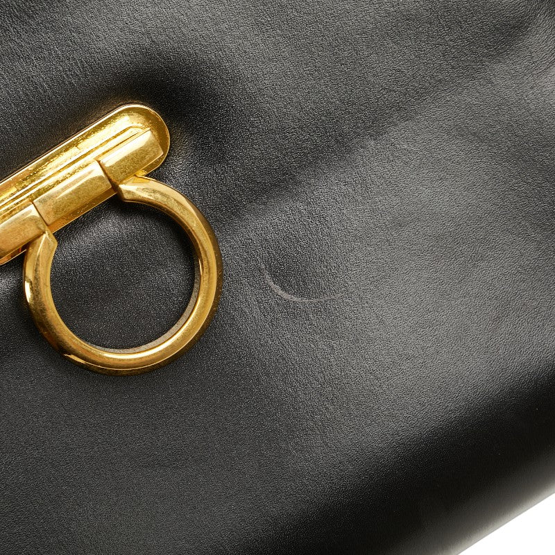 Salvatore Ferragamo Gancini Leather Shoulder Bag - Image 21