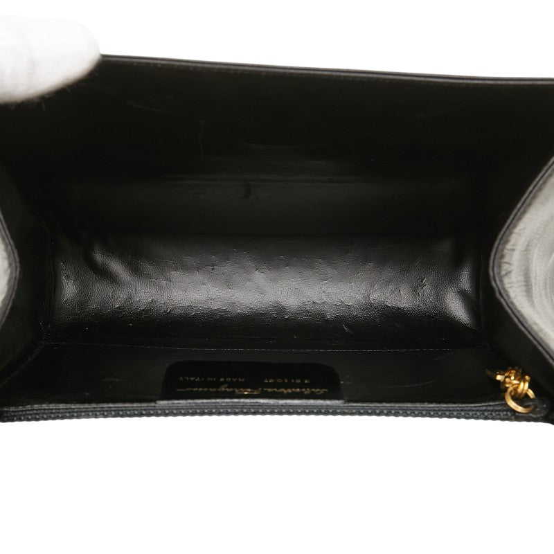 Salvatore Ferragamo Gancini Leather Shoulder Bag - Image 23