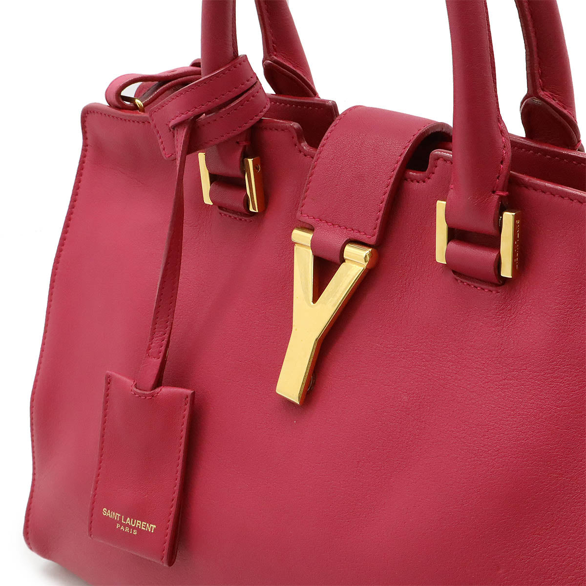 Saint Laurent Paris Leather Y Ligne Petit Cabas 2way Bag 311210 - Image 8