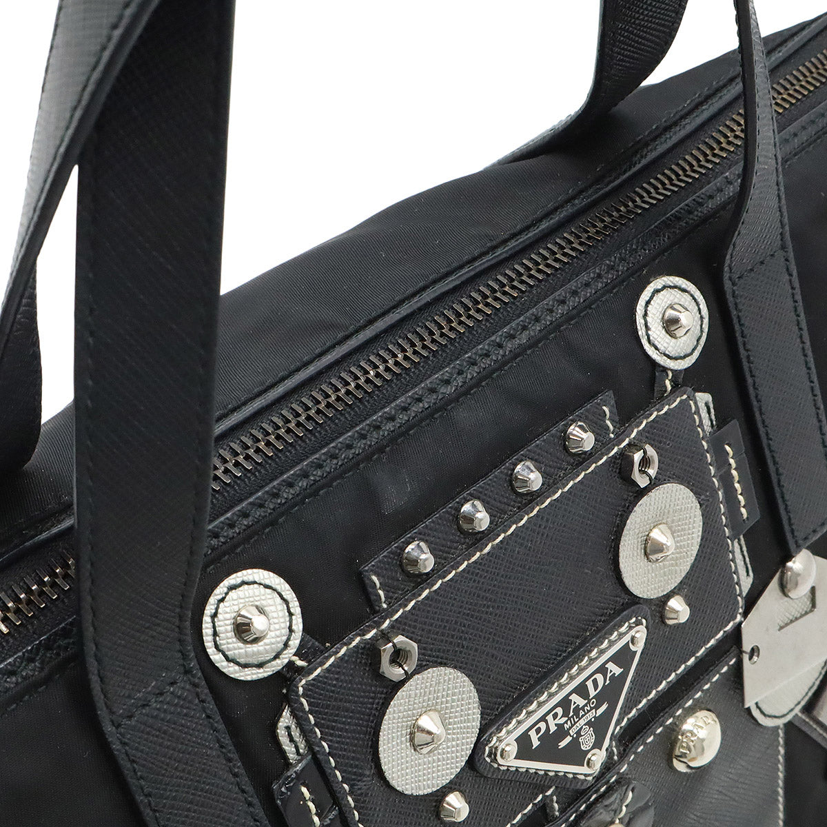Prada Robot Triangle Logo 2way Handbag - Image 7