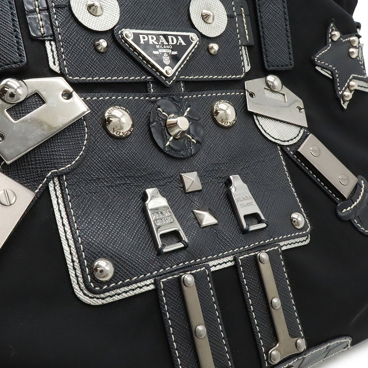 Prada Robot Triangle Logo 2way Handbag - Image 9