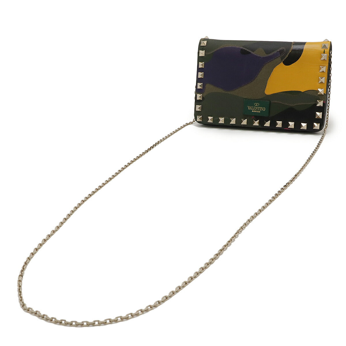 Valentino Garavani Rockstuds Leather Canvas Shoulder Bag - Image 2