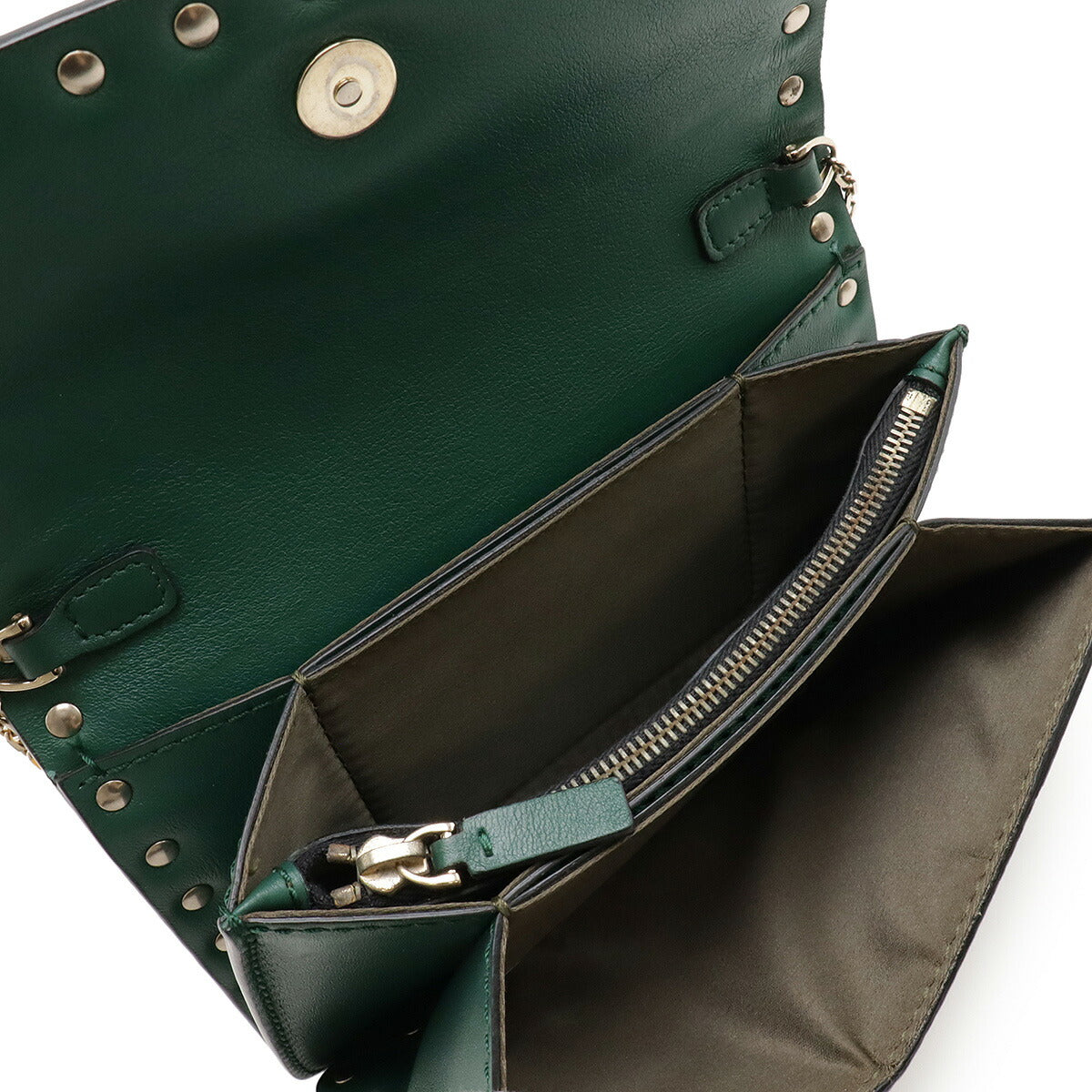 Valentino Garavani Rockstuds Leather Canvas Shoulder Bag - Image 5