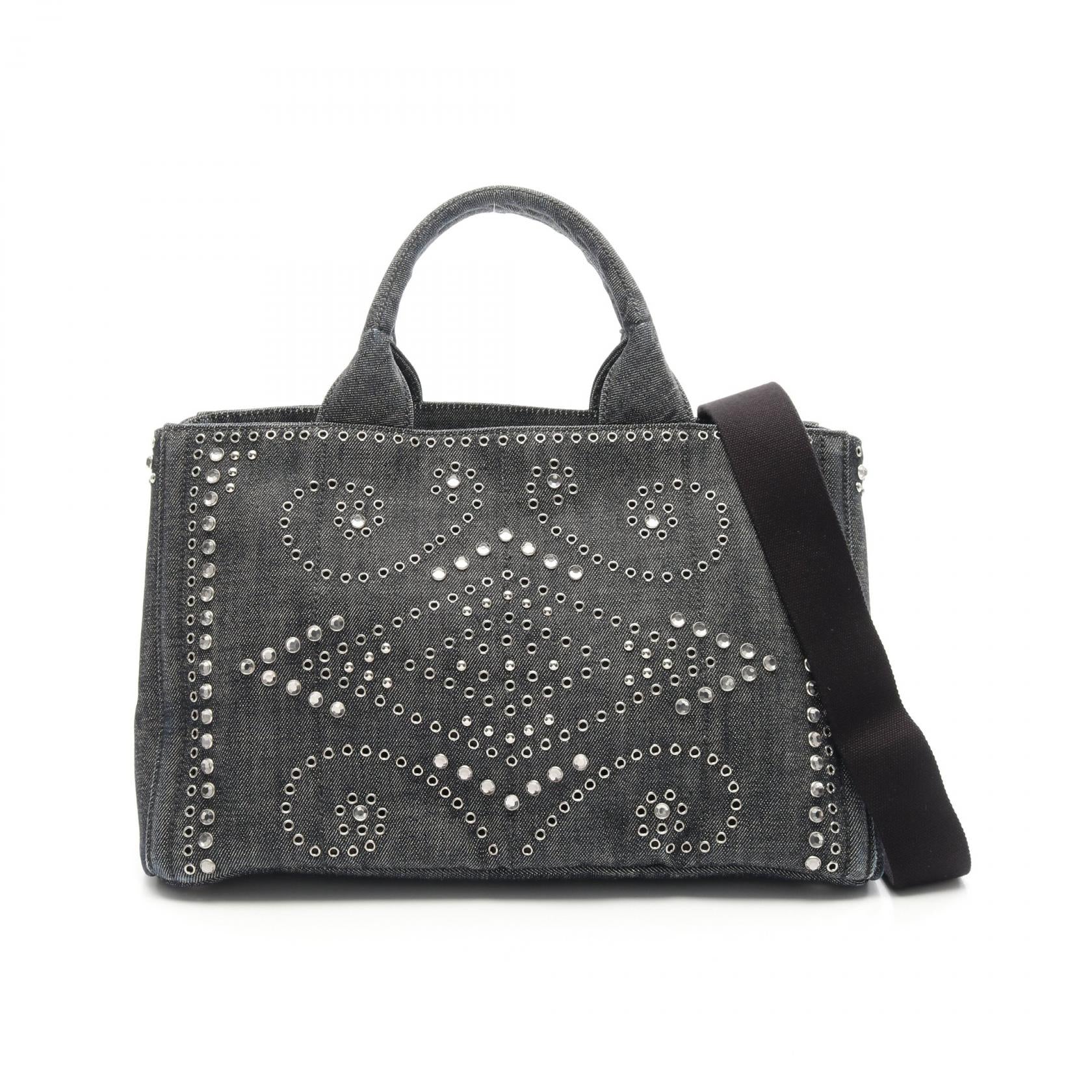 Prada CANAPA DENIM Tote Bag
